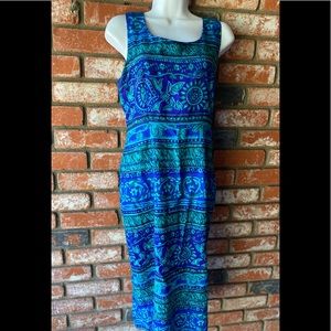 Tropical print career dress